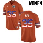 Women's Florida Gators #35 Joseph Putu NCAA Nike Orange USA Flag Fashion Authentic Stitched College Football Jersey KEA6262IB